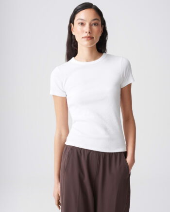 OPUS SAMUNA Slim Feines Rippshirt aus BCI Cotton Mix