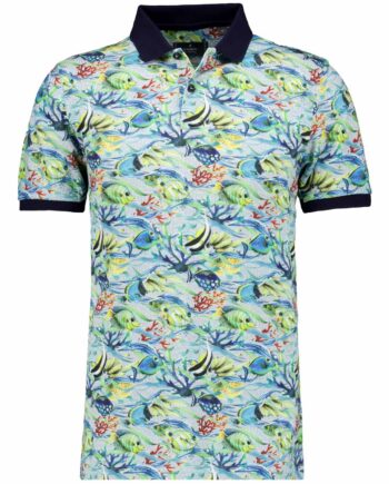 RAGMAN Piqué-Poloshirt mit Digitaldruck