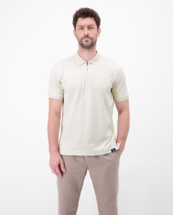 LERROS Poloshirt mit Reißverschlusskragen in Strukturqualität