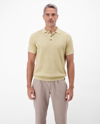 LERROS Unifarbenes Poloshirt in Strukturqualität