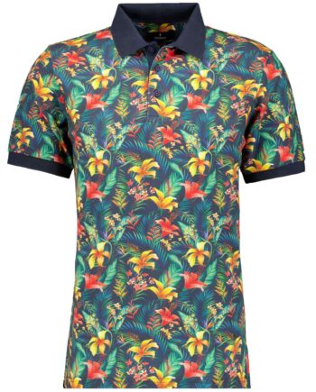 RAGMAN Piqué-Poloshirt mit Alloverprint