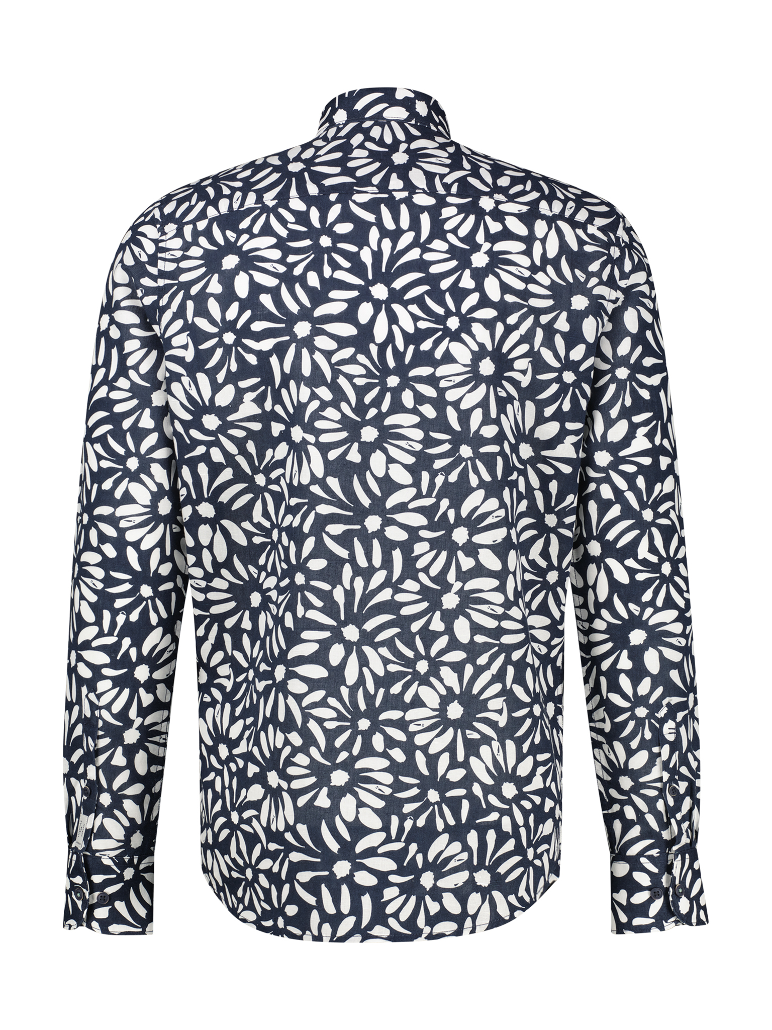 LERROS Langarmhemd mit floralem Print aus Mischgewebe