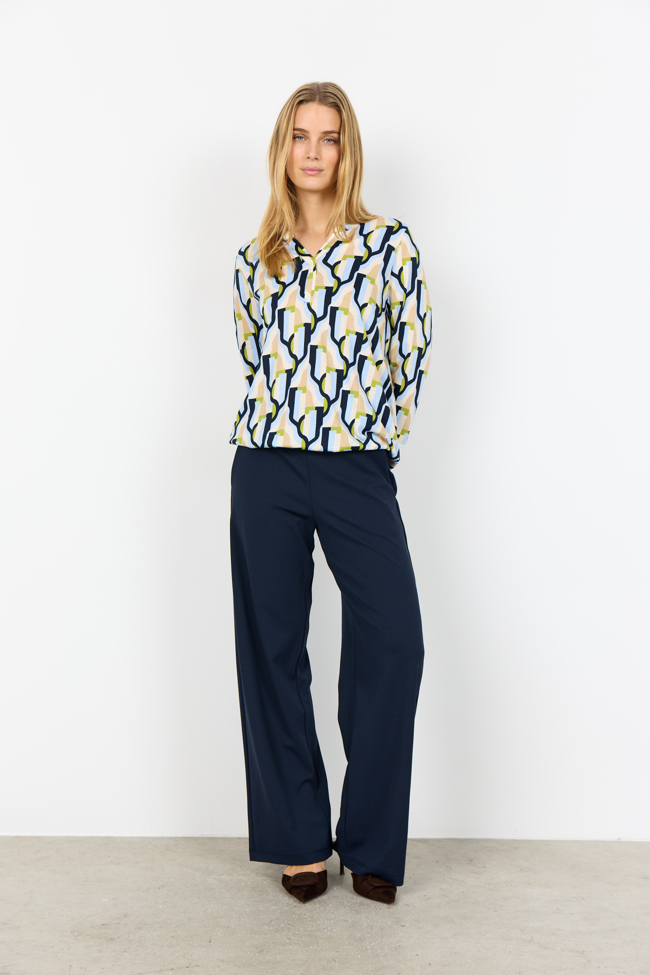 SOYACONCEPT SC-FELICITY AOP 534 Bluse Hellblau