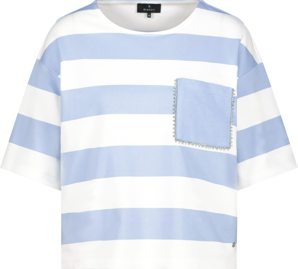 Monari Sweatshirt, sea side ringel