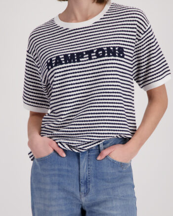 Monari T-Shirt, marine ringel