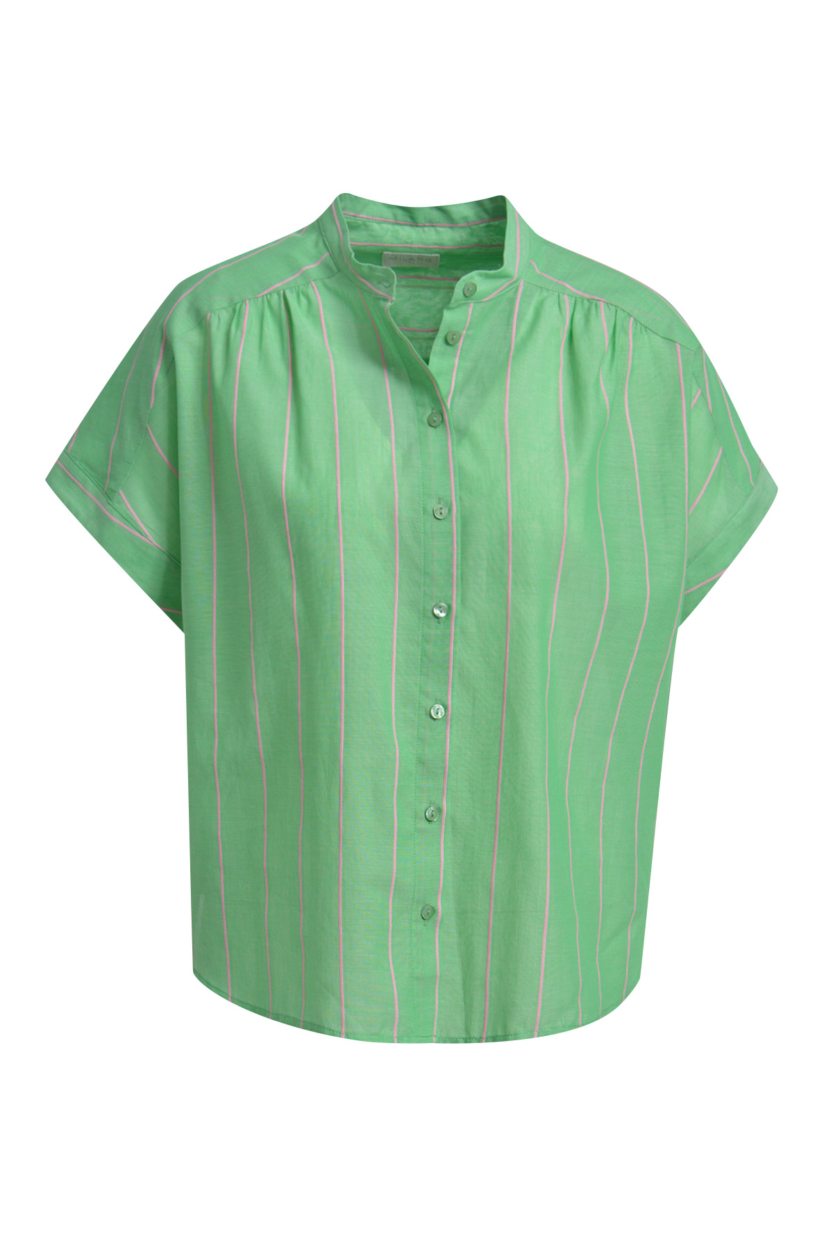 Milano Italy Ärmellose Bluse mit Halsausschnitt und geraffter Schulternaht