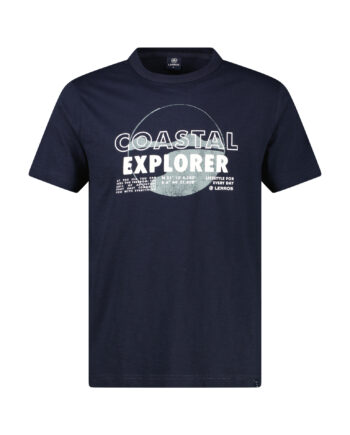 LERROS T-Shirt mit Brustprint und Rundhalsausschnitt