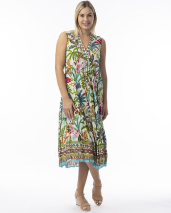 Orientique Naturally Print Kleid Ovahe Midi