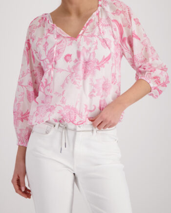 Monari Bluse, french rose gemustert