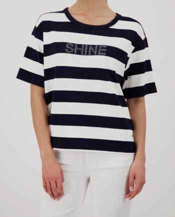 Monari T-Shirt, marine ringel