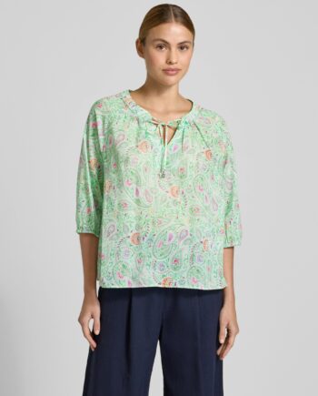 Milano Italy Regular Fit Bluse mit 3/4-Arm in mint