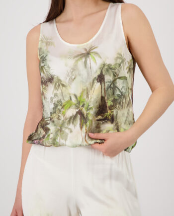 Monari Top, olive gemustert
