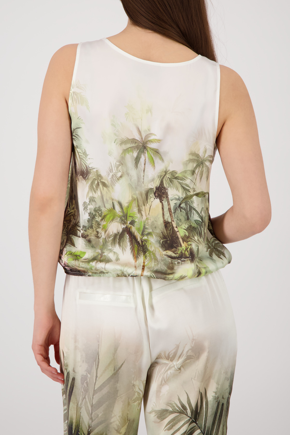 Monari Top, olive gemustert