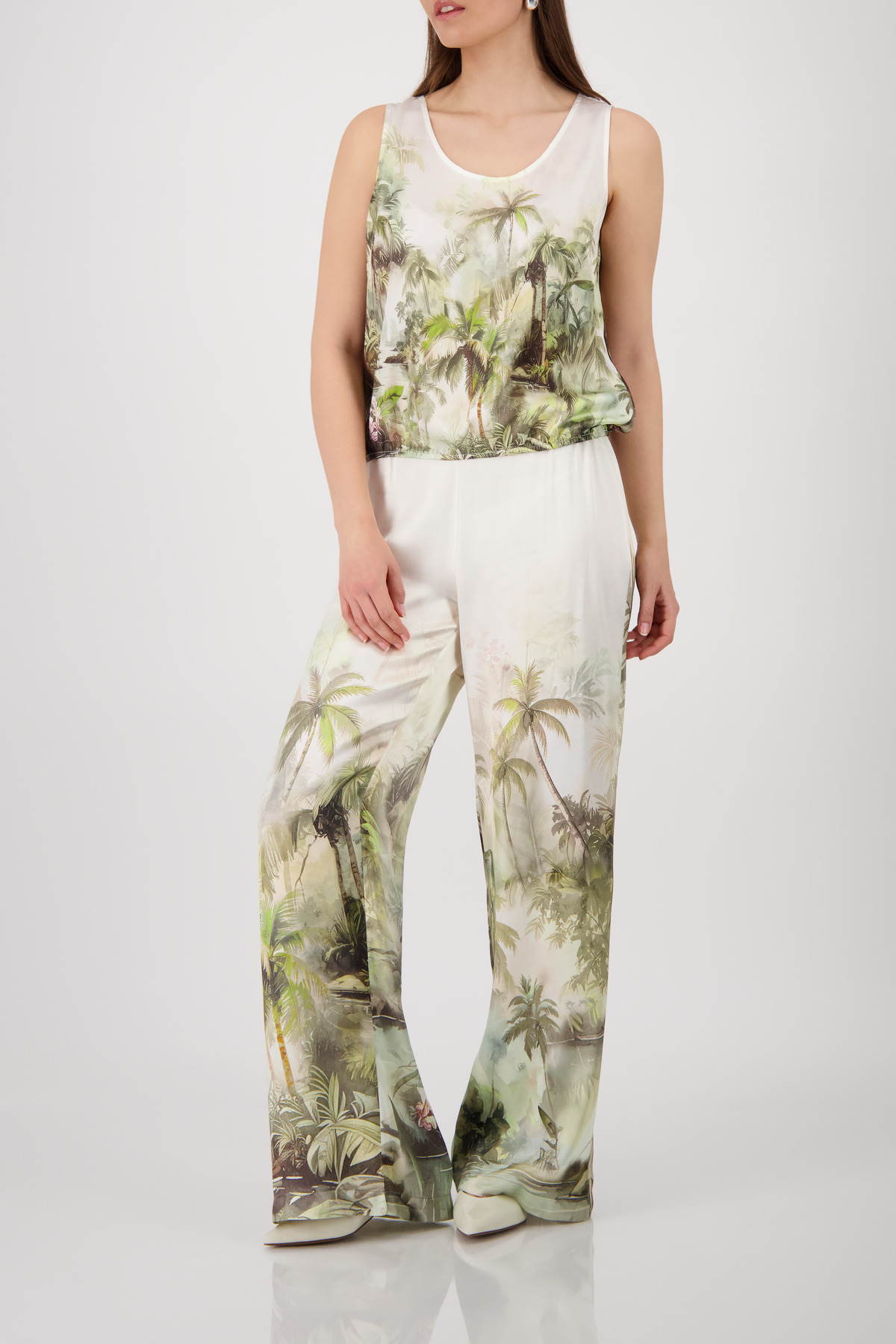 Monari Top, olive gemustert