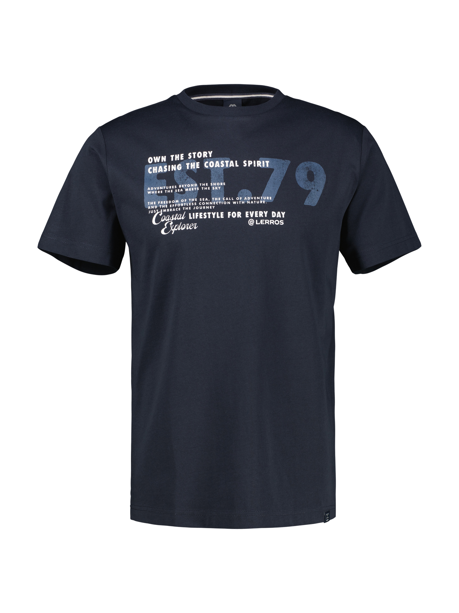 LERROS T-Shirt aus Baumwolle mit Brustprint