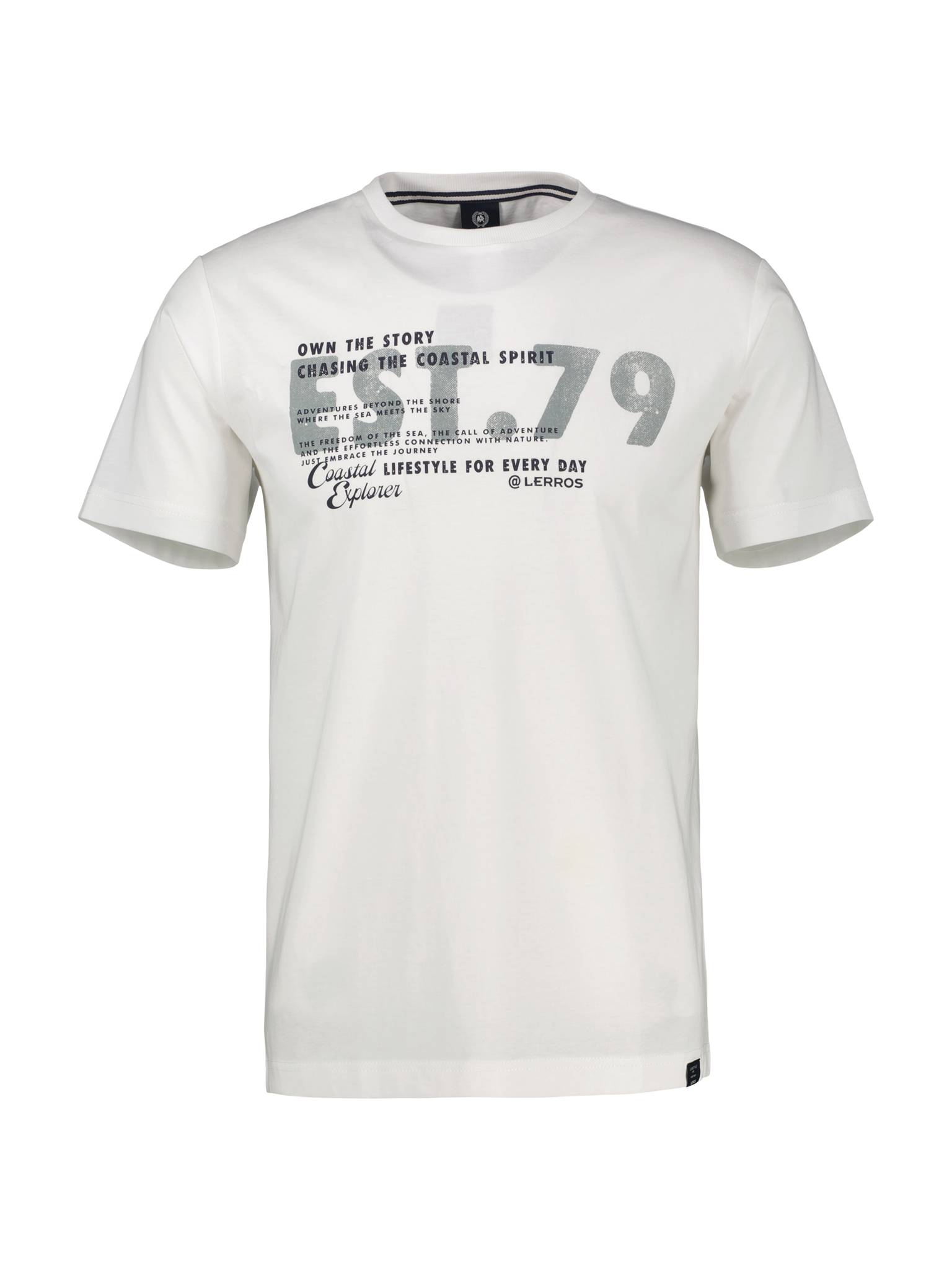 LERROS T-Shirt aus Baumwolle mit Brustprint