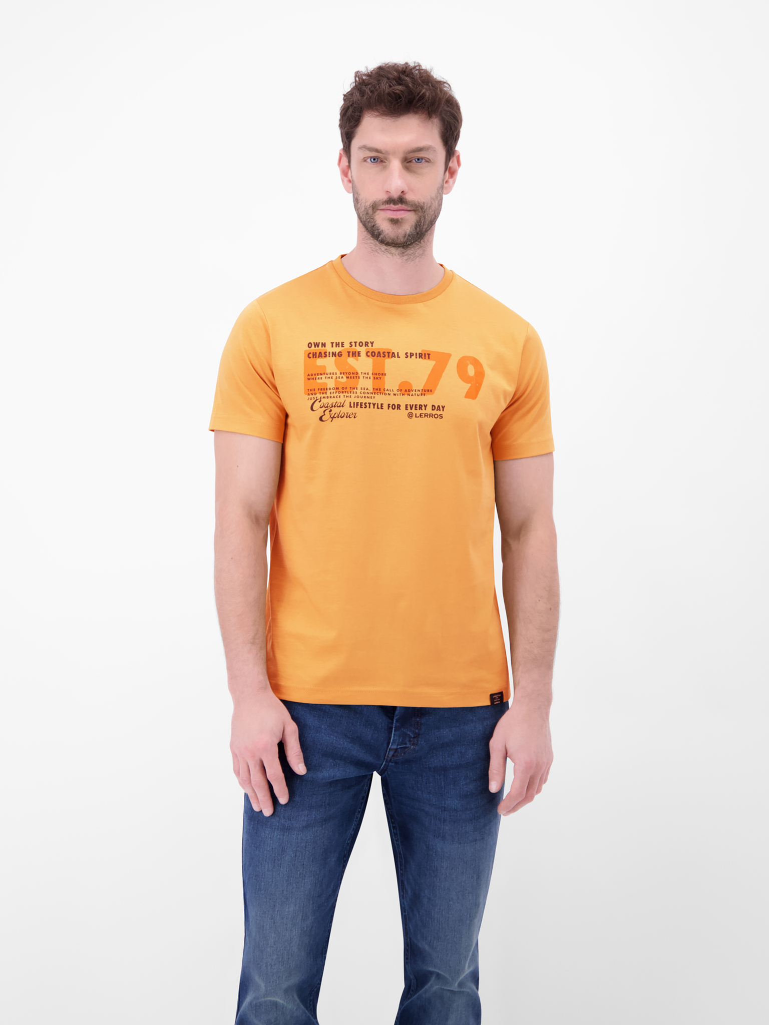 LERROS T-Shirt aus Baumwolle mit Brustprint