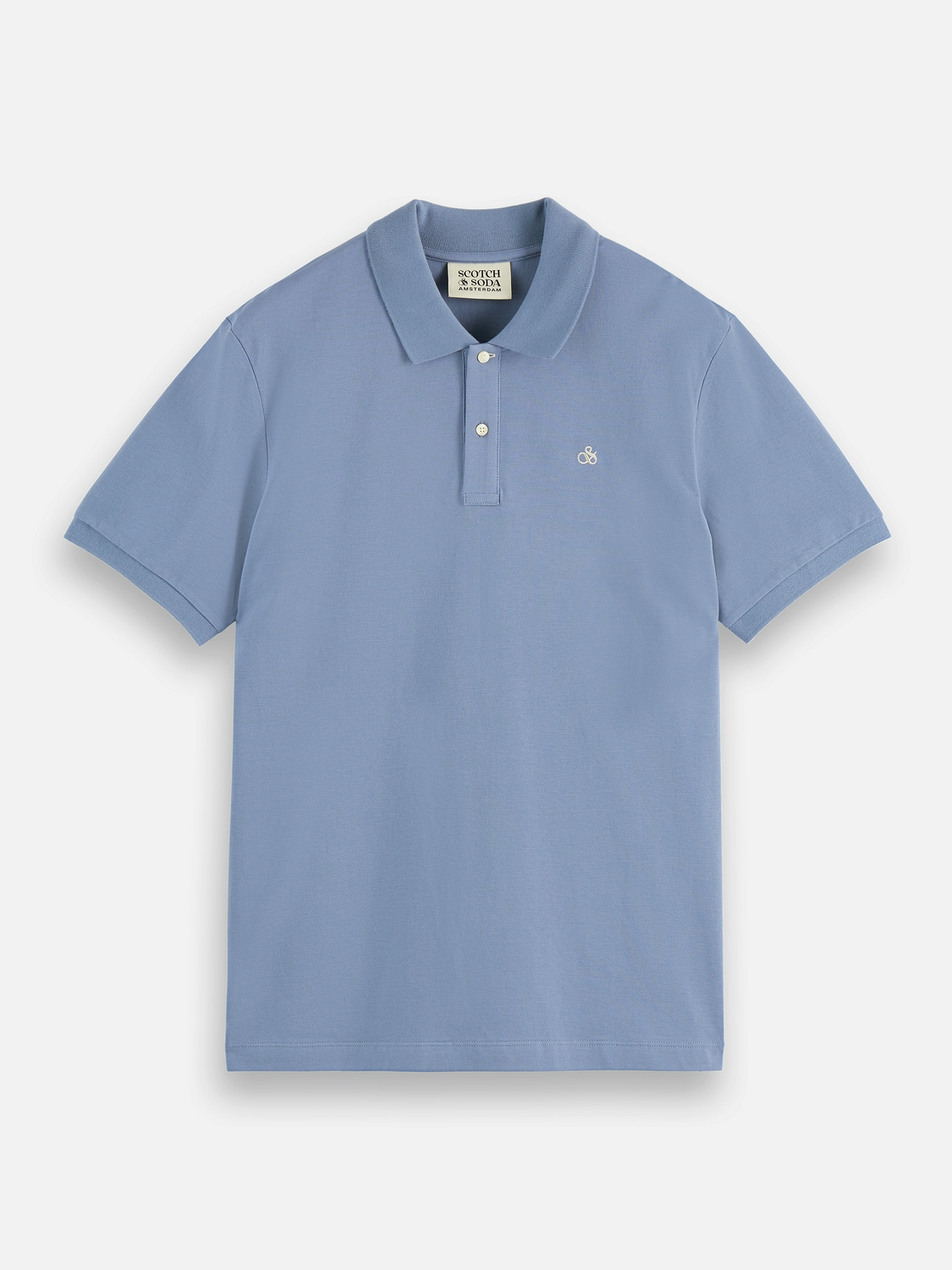 Scotch & Soda Polo-Shirt aus Piqué mit Logo auf der Brust (Seasonal Core), MED YELLOW