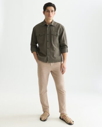 Scotch & Soda „Warren“-Jogginghose aus Baumwoll-Leinen-Mix (Seasonal Core), LT PASTEL BROWN
