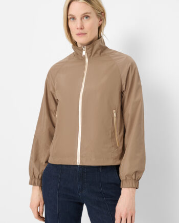 FUCHS SCHMITT Jacke mit elastischen Abschlüssen und Stehkragen in camel