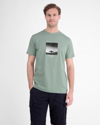 LERROS Sportliches T-Shirt mit Surfer-Motiv-Print, reine Baumwolle