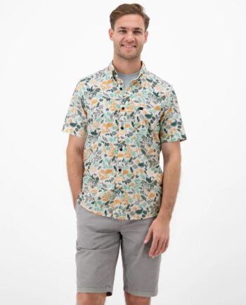 LERROS Kurzarmhemd mit sportivem Button-down-Kragen