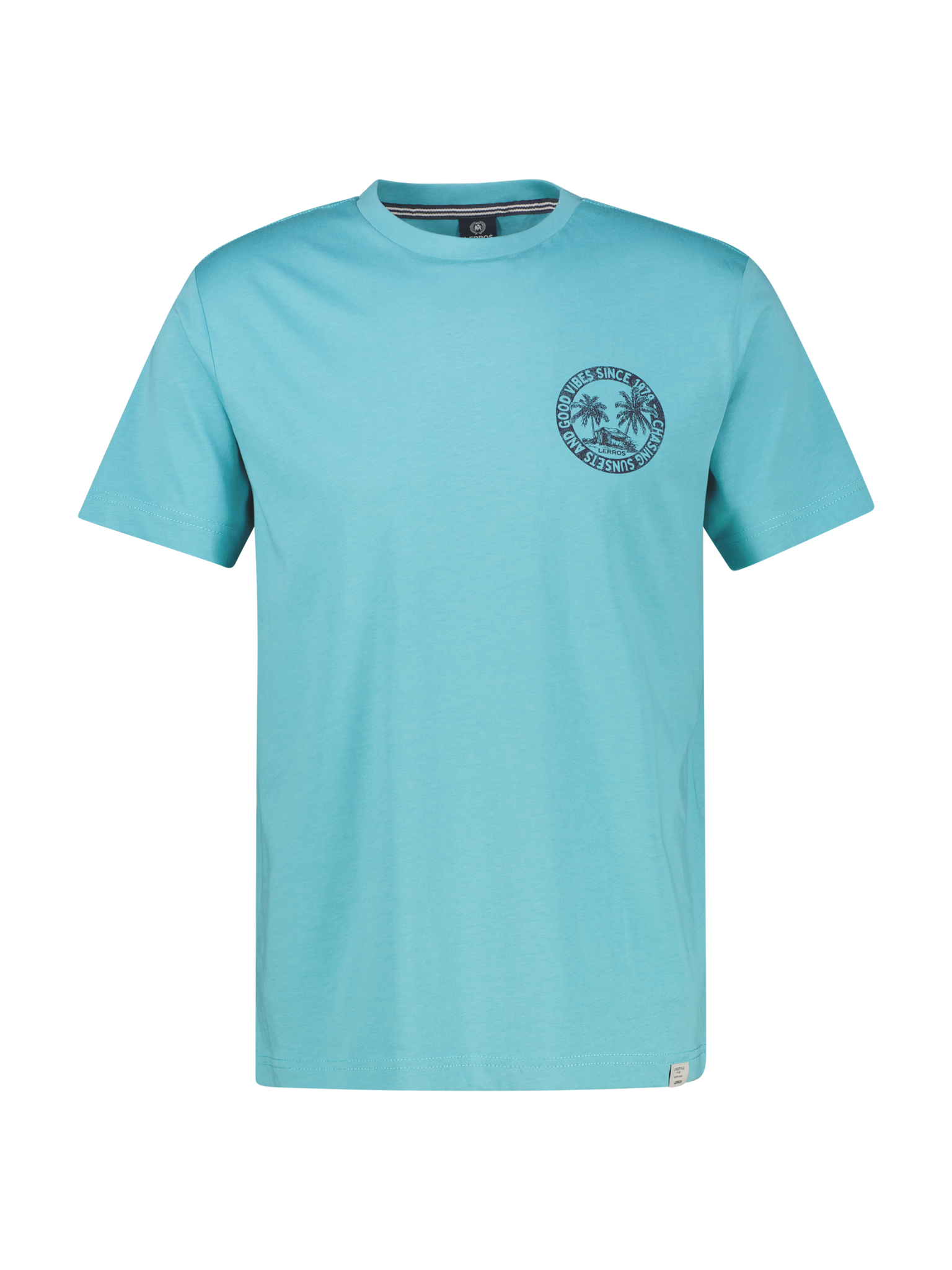 LERROS Lässiges, unifarbenes T-Shirt aus reiner Baumwolle mit Print
