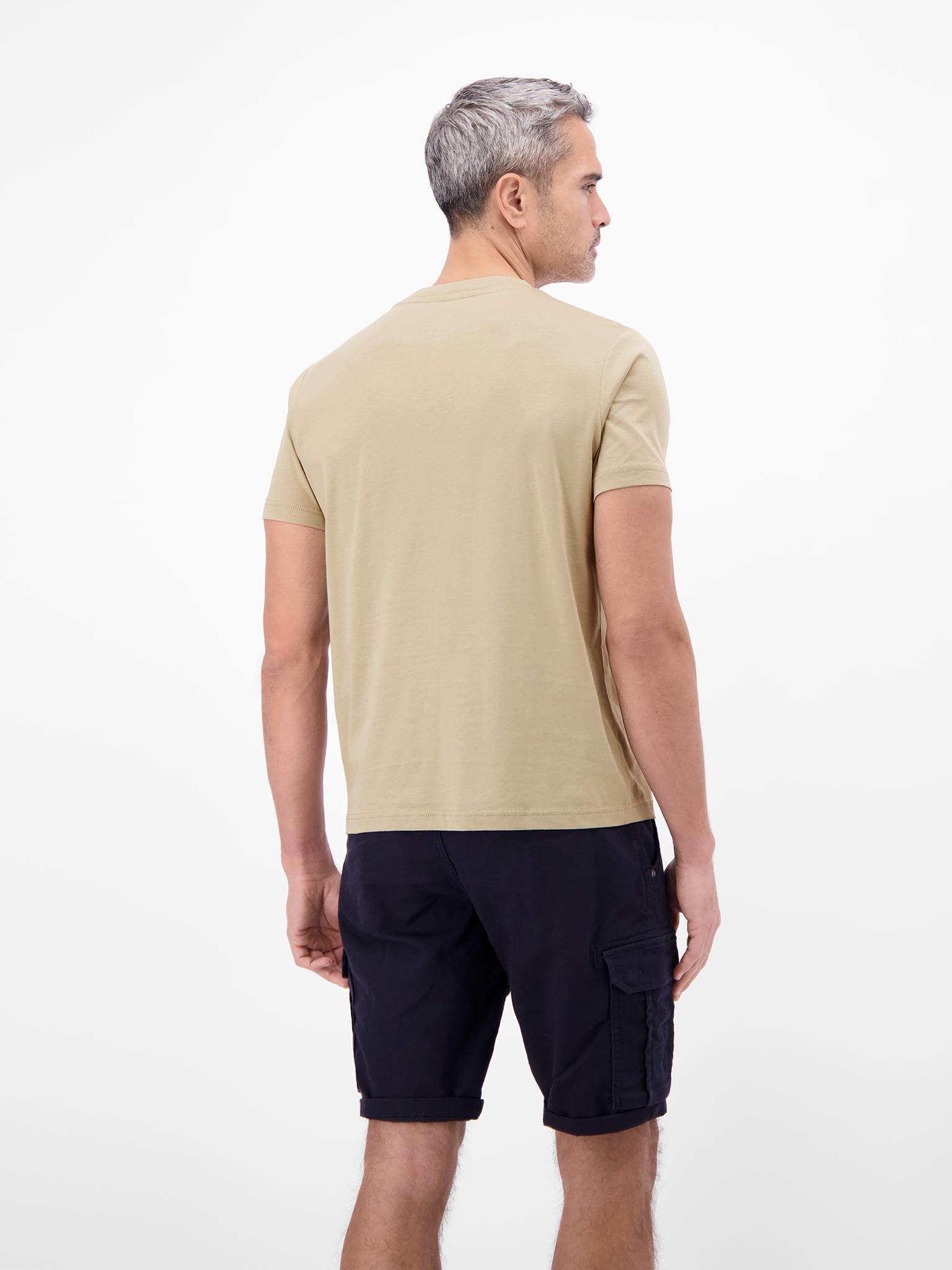 LERROS Lässiges, unifarbenes T-Shirt aus reiner Baumwolle mit Print