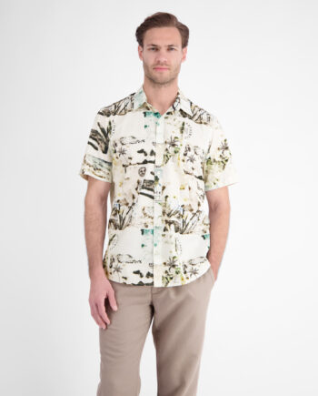 LERROS Leichtes Kurzarmhemd im Hawaii-Look für kühlen Komfort