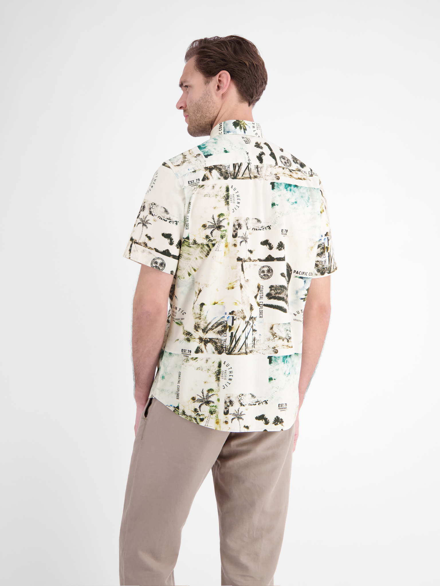 LERROS Leichtes Kurzarmhemd im Hawaii-Look für kühlen Komfort