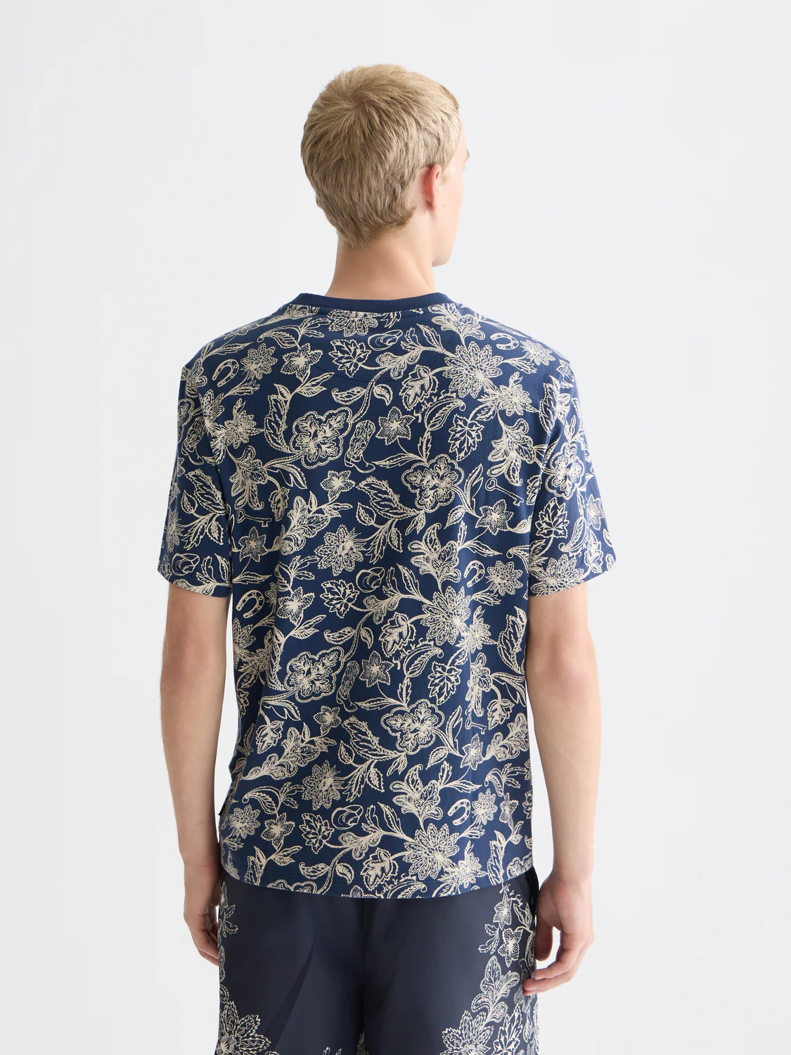 Scotch & Soda T-Shirt mit Print und Regular Fit, Marineblau