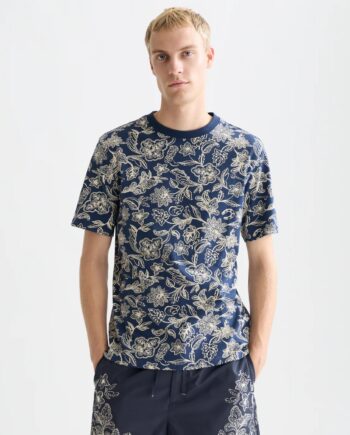 Scotch & Soda T-Shirt mit Print und Regular Fit, Marineblau