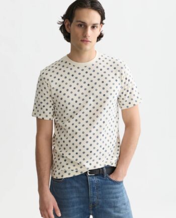 Scotch & Soda Polohemd mit Micro-Print und Regular Fit, Hellbeige