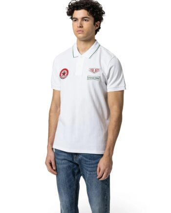 19V69 ITALIA Herren Poloshirt „Emilio Racing“ – Poloshirt mit Patches