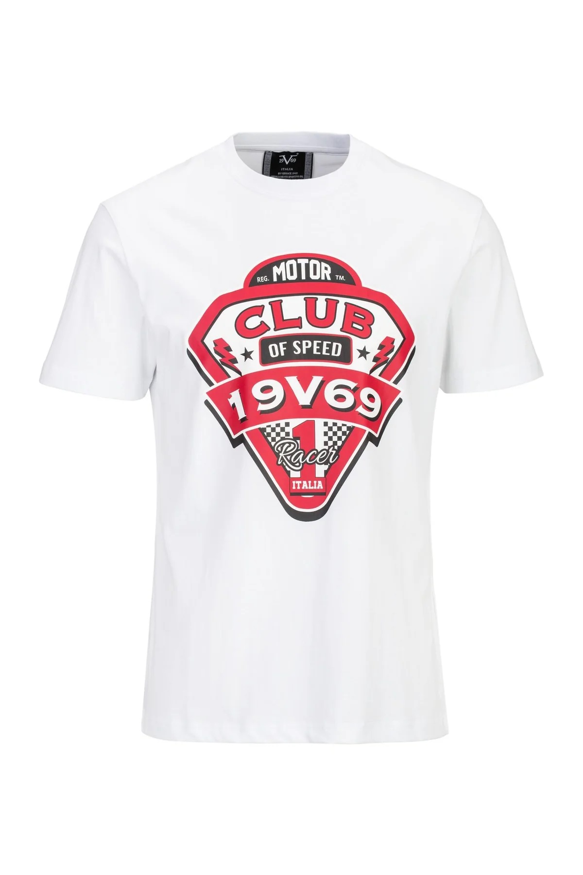 19V69 ITALIA Herren T-Shirt „Rafael Racing Club“ – modisches Jersey-Shirt mit College-Print
