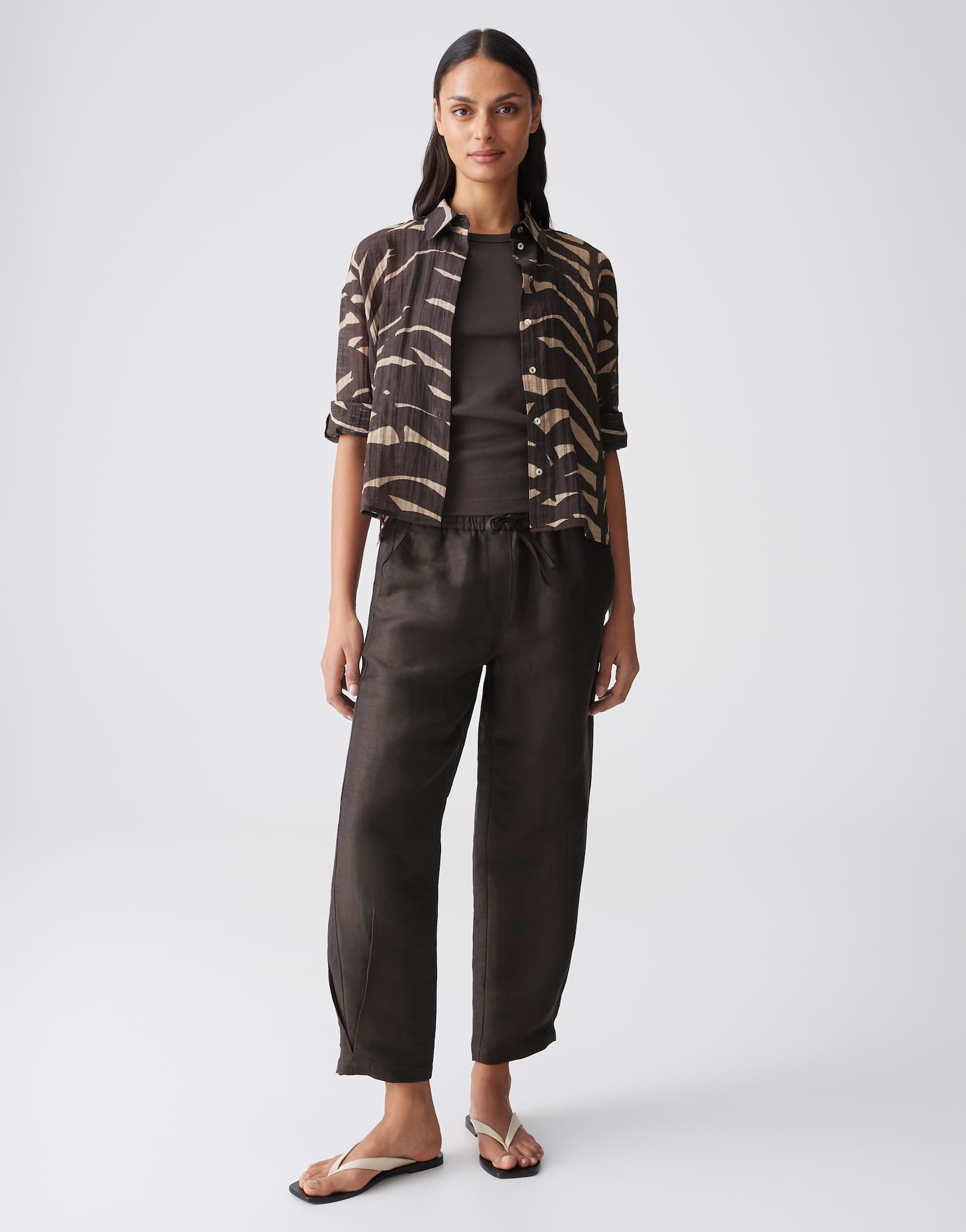 OPUS Printbluse aus ECOVERO™ Viskosemix Regular Fit