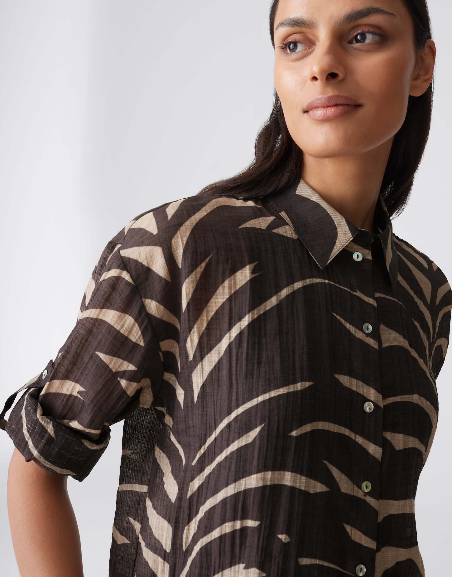 OPUS Printbluse aus ECOVERO™ Viskosemix Regular Fit
