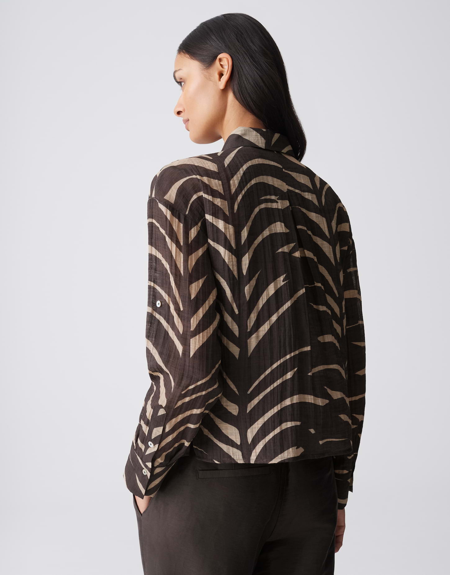 OPUS Printbluse aus ECOVERO™ Viskosemix Regular Fit
