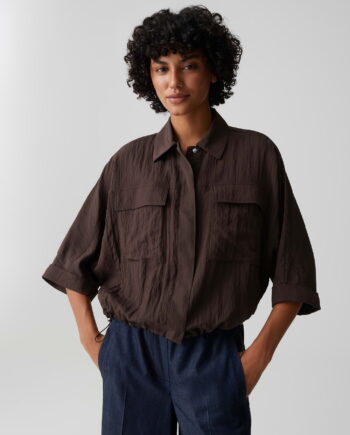 OPUS Crashbluse mit Utility Details Regular Fit
