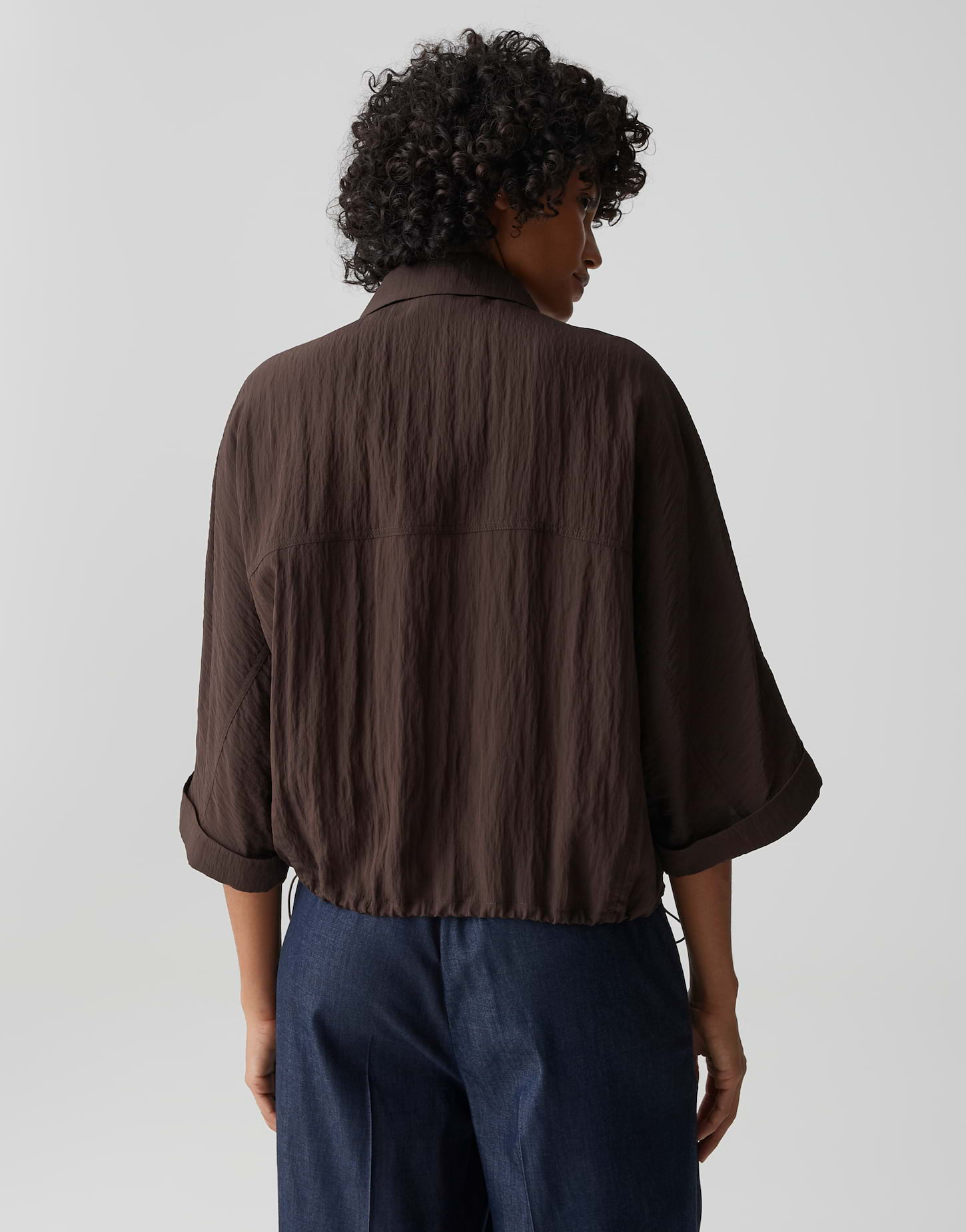 OPUS Crashbluse mit Utility Details Regular Fit